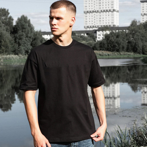 Wholesale Washed Soft Blank 100% Bamboo Cotton Custom Men T-shirt blank Man Bamboo <b>Tshirt</b> - Product Image 5
