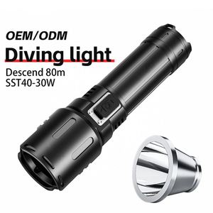 CITICITY 1400LM Scuba Diving Flashlight <b>LED</b> Waterproof IP68 5000mAh Battery 300m Long 200M Depth Aluminum Alloy - Product Image 6