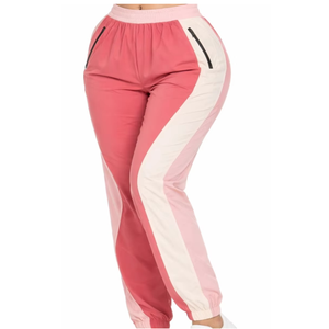 Conjunto Deportivo de Alta Calidad para Mujer, Bloques de Color, Top de Manga Larga con Media Cremallera, Pantalones Largos, 2 Piezas, Atuendo Casual - Product Image 3