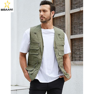 Gilet de pêche pour homme, gilet utilitaire de safari et de voyage avec poches, gilet de travail extérieur, gilet cargo pour la photographie, gilet d'été - Product Image 2
