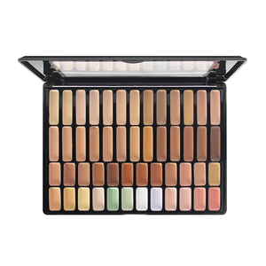 Palette de correcteur crème 50 couleurs à couvrance totale, palette professionnelle longue tenue pour le contouring et le rehaussement avec miroir - Product Image 1