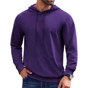 Sudadera con Capucha Unisex de Forro Polar Grueso 100% Algodón OEM para Invierno, Cuello Alto, Ajuste Regular, Hombro Caído, Lisa, de Secado Rápido - Product Image 2