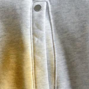 Sweat à capuche zippé surdimensionné vintage en coton épais 500 g/m² brodé et teint uni, personnalisé OEM - Product Image 4
