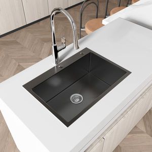 Lavello da cucina a incasso singolo in acciaio inossidabile 27x19 pollici, design Farmhouse profondo (solo lavello, non spedibile) - Product Image 5