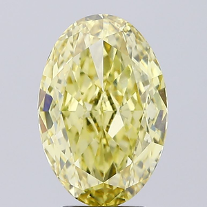 Diamant ovale jaune de 7 carats, coupe brillante, couleur fantaisie rare, diamant brut pour une œuvre maîtresse de haute joaillerie sur mesure - Product Image 1