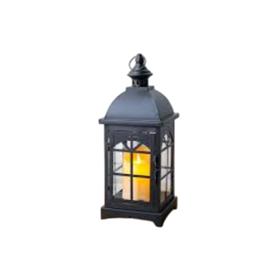 Lanterne à bougie de style vintage en métal et verre pour la décoration de la maison, lanterne suspendue en fer noir mat avec poignée, décorative classique - Product Image 2