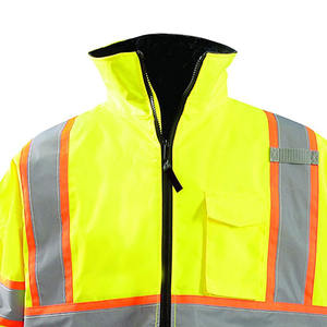 เสื้อแจ็คเก็ตนิรภัยแบบสั่งทำพิเศษ สีพื้น ดีไซน์ใหม่สำหรับฤดูหนาว สะท้อนแสง มองเห็นได้ชัดเจน - Product Image 4