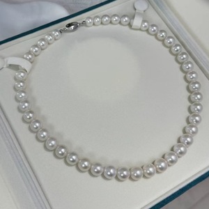Collar de Perlas de Agua Dulce de Zhuji, Color Cielo Estrellado, Plata con Perlas Impecables Extremadamente Brillantes, Temperamento Romántico, Puntuación Completa - Product Image 4