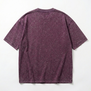 T-shirt unisexe en coton épais délavé à l'acide, style Hip Hop, coupe oversize, effet vintage, personnalisable avec logo, streetwear, 250 GSM, vierge - Product Image 5