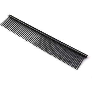 Peigne de toilettage classique en acier inoxydable écologique pour chiens et chats, 48 picots arrondis, professionnel pour la désépaillage - Product Image 1