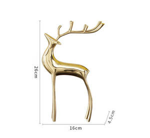 Adornos de Cobre Puro con Diseño Artístico Decorativo de Ciervo, Elegantes Adornos de Latón para Decoración del Hogar, Bodas, Dormitorios, Oficinas, Idea de Regalo, Venta al Por Mayor - Product Image 5