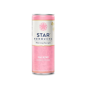 เครื่องดื่มคอมบูชาลิ้นจี่แสนอร่อยขายดี 250 มล. ยี่ห้อสตาร์ คอมบูชา ชาหมัก ราคาแข่งขัน ขายส่ง ส่งออก - Product Image 1