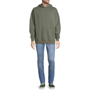 Men's Fleece Polyester/Cotton Casual Regular Fit Front Customized Logo Printing Pullover <b>Hoodie</b> Breathable Quick Dry Winter - Product Image 1