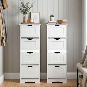 Mobiletto da terra a 4 cassetti autoportante con dispositivo anti-ribaltamento per bagno - Product Image 3