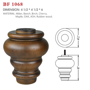 Pieds de meubles en bois massif tournés de luxe, pour canapé, table, armoire, design haut de gamme, pièces de meubles OEM - Product Image 6