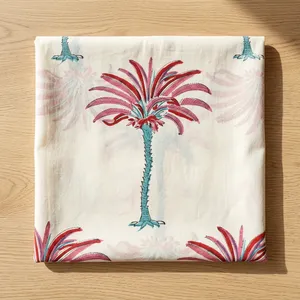 Tela de algodón con estampado de árbol de 5 yardas hecha a mano de alta calidad para vestidos cortinas artesanales tela de edredón de tapicería en precio al por mayor - Product Image 1