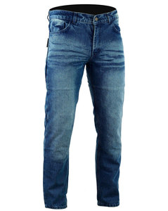 Men's Blue Denim Motorcycle Pants With Removable CE <b>Knee</b> And Thigh <b>Protectors</b> For Biker Riding Gear - Product Image 3