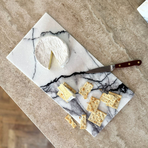 Tabla de Cortar de Mármol Natural Blanca con Logotipo Personalizado, Tabla de Cortar de Piedra No Porosa para Utensilios de Cocina y Uso Profesional en Panaderías - Product Image 1