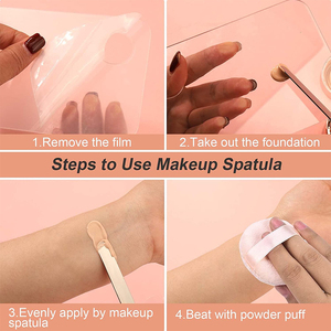 Espátula de Acero Inoxidable de Diseño Personalizado con Punta Inclinada y Cabeza Redonda para Mezclar, Ideal para Maquilladores y Trabajos con Cemento - Product Image 4