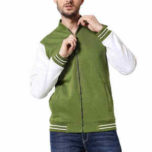 Chaqueta Varsity de Invierno Cálida con Mangas de Lana Unisex, Bordado Personalizado de Alta Calidad - Product Image 2