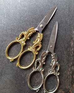 Vintage Embroidery Handmade Luxury Brass Metal Promotional Sewing Scissors Antique Style Embossed Decorative Tailor Craft - Product Image 1