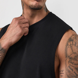 Custom Logo High Quality <b>Men's</b> Sports <b>Muscle</b> <b>Vest</b> <b>Men's</b> Fitness Gym Workout Running Tank Tops Sweat wicking & Eco-Friendly - Product Image 4