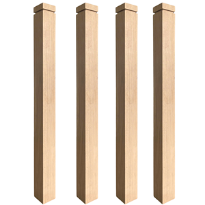 Poste de Escalera Ajustable de Álamo con Ranura Única, Balaustres de Madera Ranurados, Columnas de Barandilla Interiores Ecológicas y Duraderas para Escaleras - Product Image 3