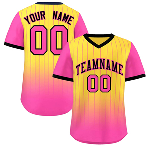 Maillot de baseball respirant personnalisé avec logo pour adultes, unisexe, col en V, 100% polyester, vêtements de sport OEM ODM de haute qualité, fabriqué au Pakistan - Product Image 5