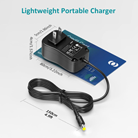 Alimentation 24V 2A, chargeur secteur DC 24V, adaptateur AC/DC pour bandes LED, jouets à roulettes, pistolets de massage avec 10 prises DC