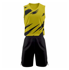 Ensemble de maillots de basket sans manches pour hommes, col en V, blanc et noir rayé, polyester à séchage rapide, uniformes toutes saisons, coupe régulière pour adultes - Product Image 4