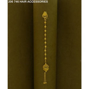 Accesorios para el Cabello Chapados en Oro Kuwaití para Mujer, Joyería para la Cabeza a la Moda, Accesorios Nupciales Árabes, Cadena para el Cabello Elegante, Joyería Árabe - Product Image 2