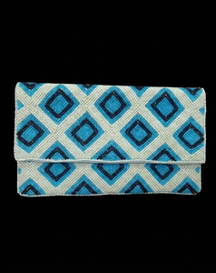 Elegant Handmade Beaded Foldable Evening Clutch Women Designer Pearl Embellished Wedding Party Luxury Ethnic Style Refratex - Product Image 4