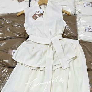 Conjunto de Dos Piezas para Mujer, Verano, Chaleco sin Mangas, Largo, Color Sólido, Casual, Ajustado, Lavable, Ecológico, ODM Stealth - Product Image 6