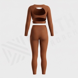 Conjunto Deportivo de Yoga de 2 Piezas para Mujer con Logotipo Personalizado de Alta Calidad, Ropa de Gimnasio Ligera, Diseño de Ropa Deportiva Activa - Product Image 2