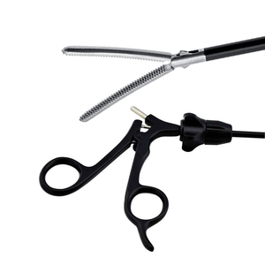 Pinza laparoscópica atraumática curva de alta calidad para cirugía abdominal de Mahfooz Instruments (venta al por mayor) - Product Image 1