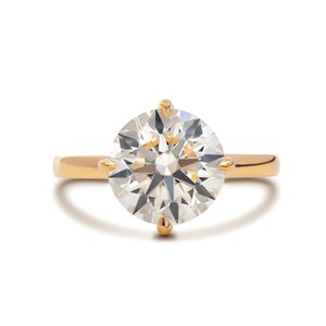 Bague de fiançailles et de mariage pour femme en argent sterling 925 plaqué or, ajustable, avec diamant de laboratoire, style hip-hop, un classique intemporel - Product Image 1