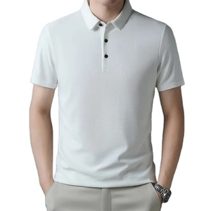 Polo décontracté en tricot de coton pour hommes, printemps et été, T-shirt à revers décontracté à la mode, T-shirt simple et de grande taille pour hommes - Product Image 5