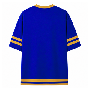 Chemise de sororité Sigma Gamma Rho personnalisée, logo brodé sur le devant, bleu et or, manches courtes, pour femme, vêtements grecs. - Product Image 3