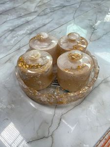 Tarro de Almacenamiento de Resina Personalizado con Tapa, Contenedor Multiusos para Cosméticos, Especias, Joyería y Decoración del Hogar - Product Image 5