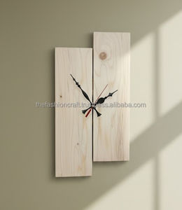 Horloge murale en bois de style moderne, faite à la main, de luxe, pour la décoration de la maison et du bureau, studio, salon - Product Image 1