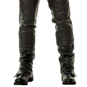 Cuissardes de cowboy en cuir de vachette de qualité supérieure pour hommes, équipement d'équitation western classique, construction en cuir durable, usage équestre professionnel, sur mesure - Product Image 5