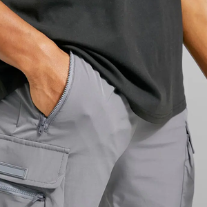 Shorts cargo pour hommes de style décontracté de haute qualité avec poches, prix bas, légers, pour un usage quotidien, fabriqués au Pakistan - Product Image 3