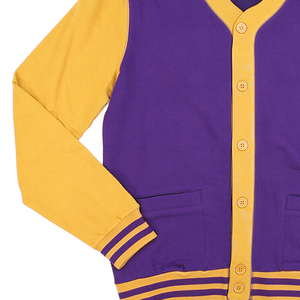 Nouvel Arrivage – Cardigan Homme ASB Violet – Vente en Gros – Col en V Personnalisé – Tricot Laine Acrylique Anti-rétrécissement Séchage Rapide – Broderie – Pull de Fraternité - Product Image 2