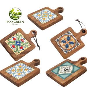 Wooden Pot Ceramic Pads VIETNAM Ceramic Wood Eco-Friendly Square Decorate Painted Antique <b>well</b>-used - Product Image 2