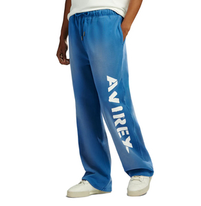 Pantalon de jogging en molleton de coton vieilli personnalisé, style streetwear vintage, coupe large, avec logo OEM - Product Image 4