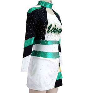 Tenue de cheerleading personnalisée pour équipe, impression numérique, 100 % polyester, séchage rapide, costume de cheerleader, robe d'Halloween, uniforme de cheerleading - Product Image 2