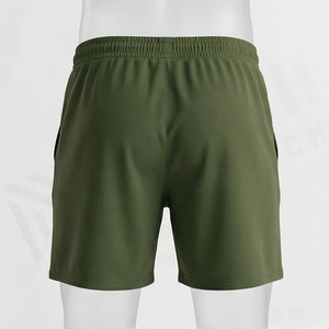 Pantalones Cortos Deportivos de Algodón 100% para Hombre, con Logotipo Personalizado, Tejido Sólido, para Gimnasio, Natación, Playa, Verano, Color Liso, Servicio OEM, Estilo Premium - Product Image 2