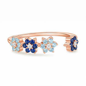 Superbe Bague Ajustable en Argent Sterling 925 Plaqué Or Rose avec Zircon pour Femme, Idéale pour les Fiançailles - Collection Septembre - Product Image 3