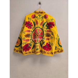 Uzbek Floral Embroidery Jacket <b>Coat</b> Boho Chic Jacket Uzbek Suzani Jacket With Inside Cotton Lining Women's <b>Coat</b> - Product Image 5