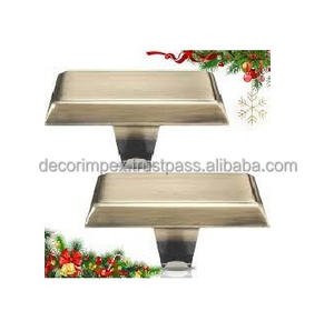 2 Pcs Porte-bas de Noël pour manteau Porte-bas lestés Cintres de cheminée pour la décoration de la fête de Noël Bronze - Product Image 1